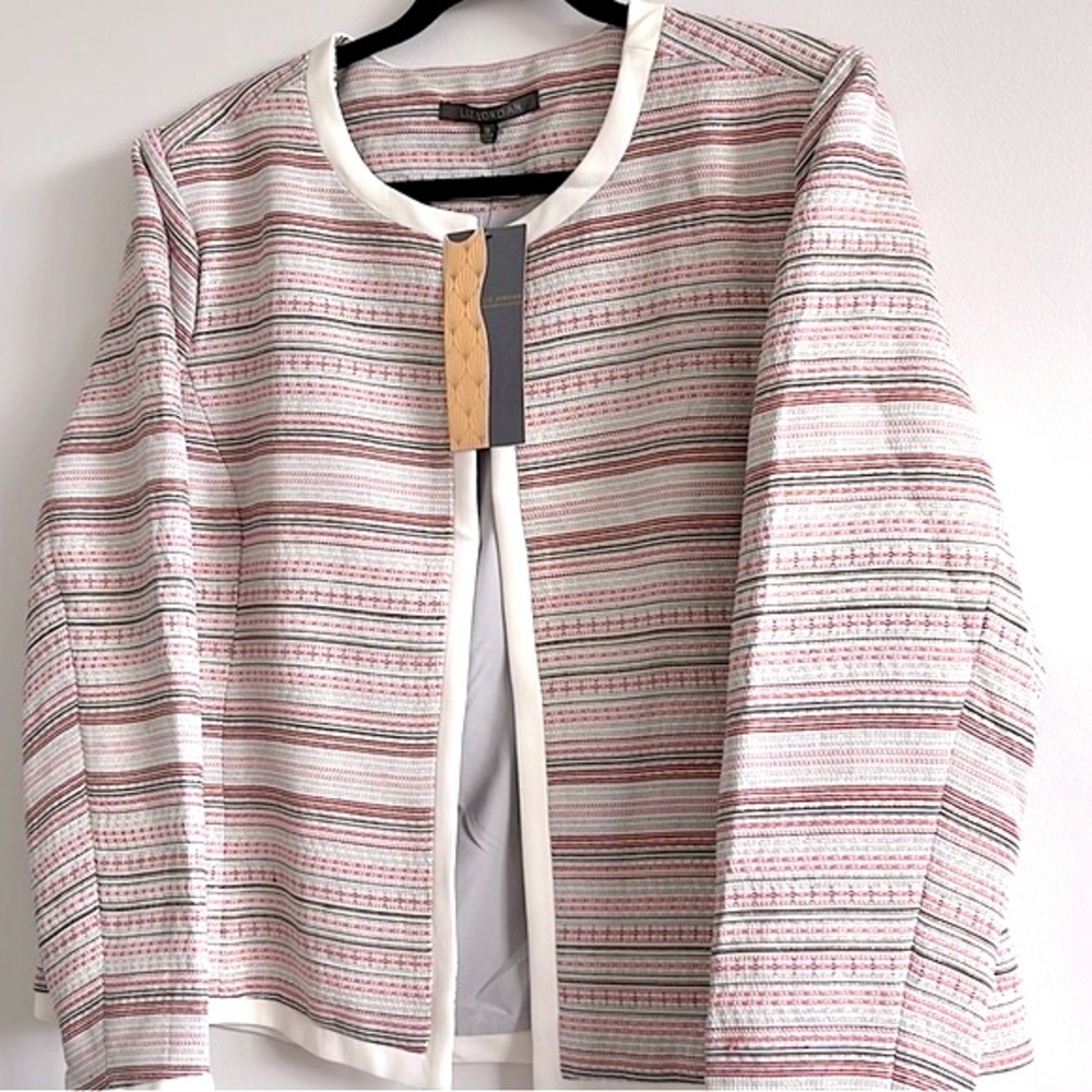 LIZ JORDAN Designer Collection. Melody Jacket, Ivory Peaches. Limited Edition - Picture 4 of 7